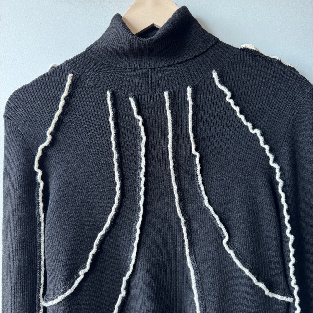 Sea New York "Elin" Ribbed Deconstructed Sweater -Size XL - Picture 5 of 16